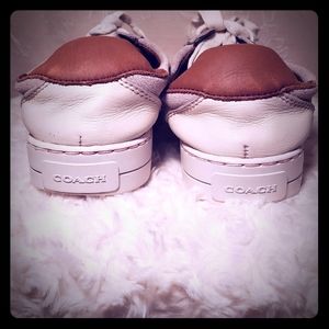 Coach Tan Suede lace up casual sneakers